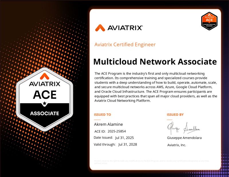Aviatrix ACE Certification